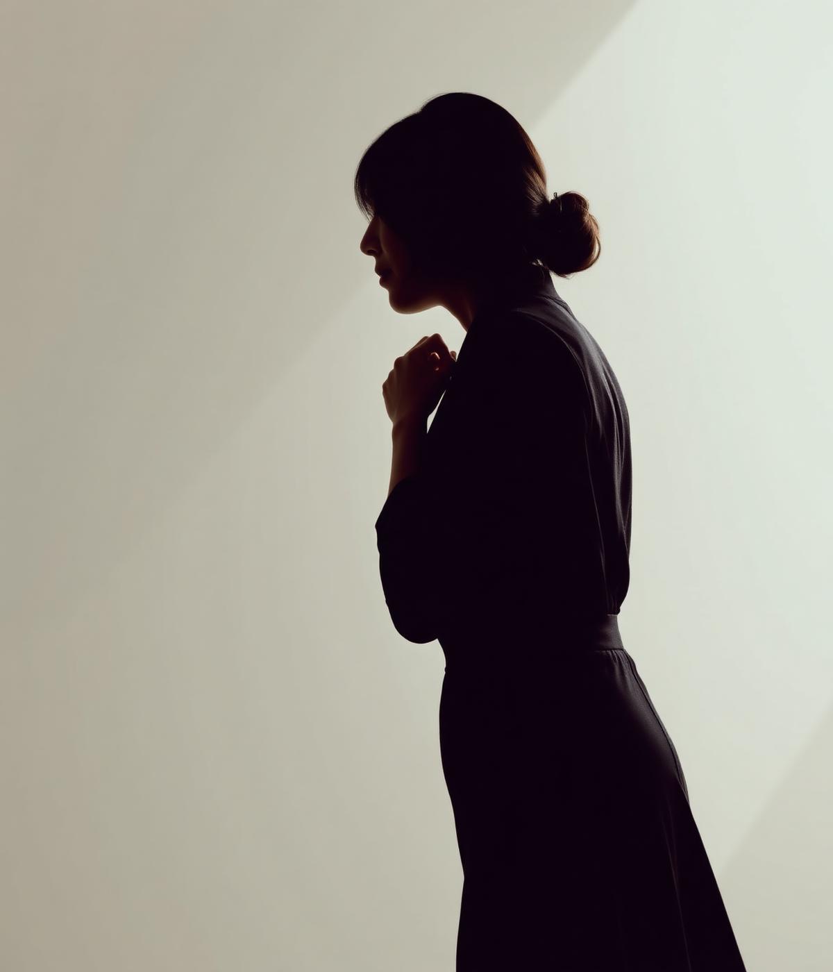 Portrait silhouette of Bae Sangah